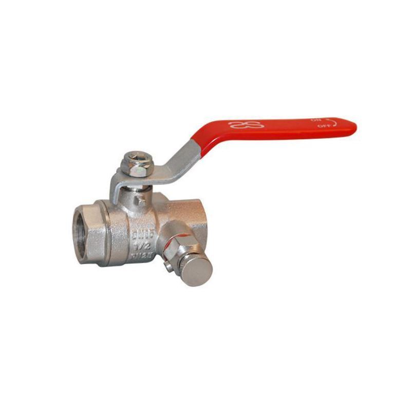 Kohout kulový FF 1/2, s odvodněním, páka, voda